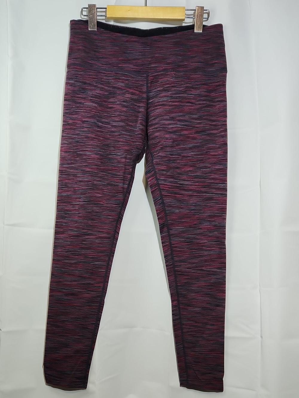 Tuff Athletics Marled Wine & Black High-Waist Leggings - Medium